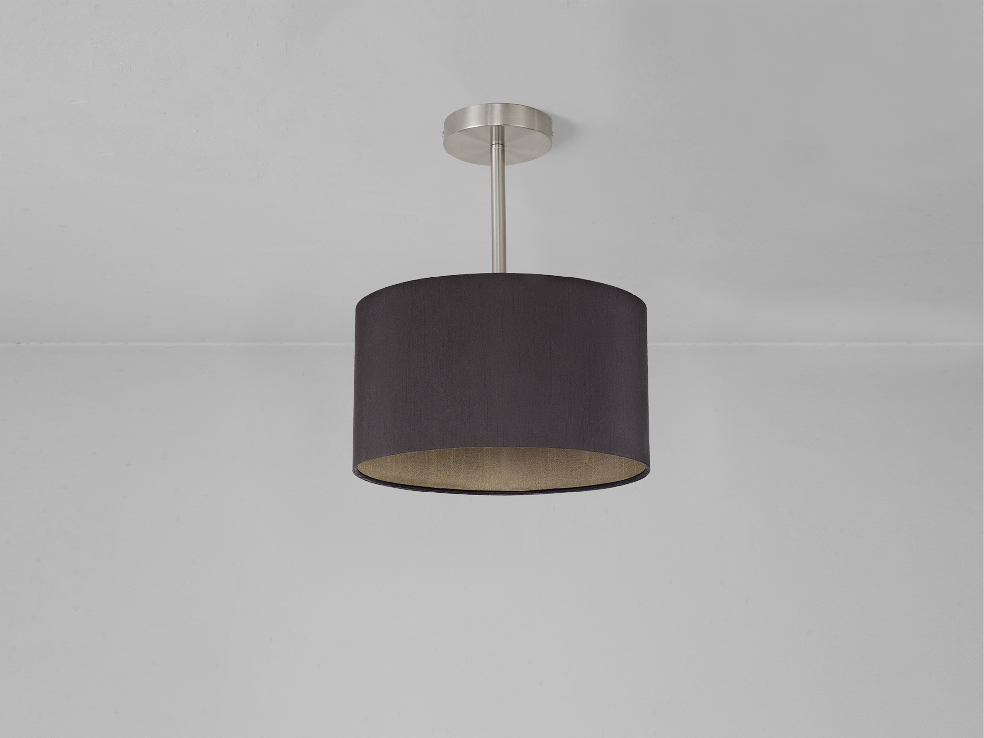 Baymont SN BL/GR Ceiling Lights Deco Semi Flush Fittings